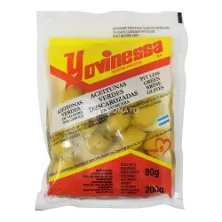 Aceituna Verde Descarozada YOVINESSA Sachet 80 gr