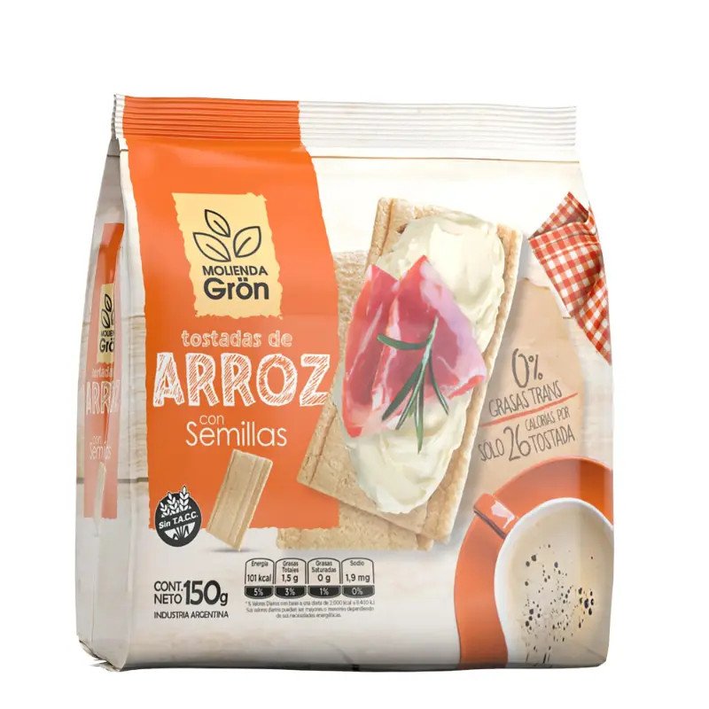 Tostadas de Arroz con Semillas Molienda Grön 150 g