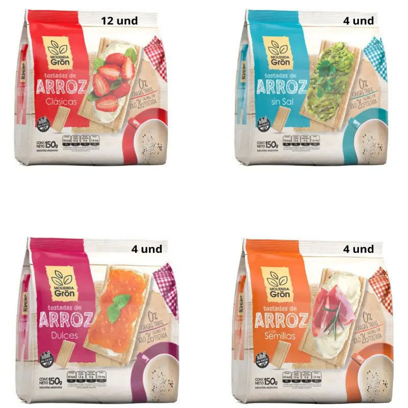 Tostadas de Arroz Surtidas Molienda Grön 150 g