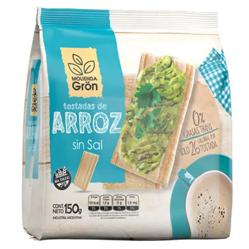 Tostadas de Arroz sin Sal Molienda Grön 150 g